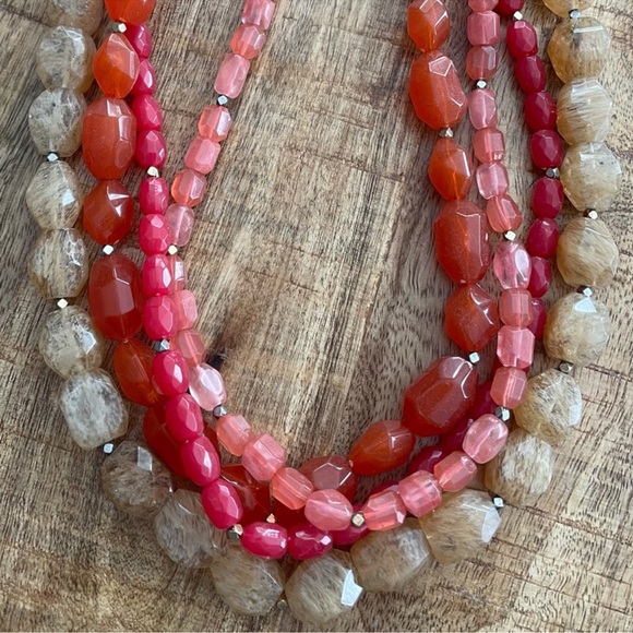 Lucky Brand Jewelry - Lucky Brand Pink and Orange Beaded Necklace